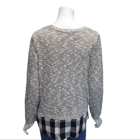 Kensie Sweater With Attached Shirt Tail - Picture 2 of 3